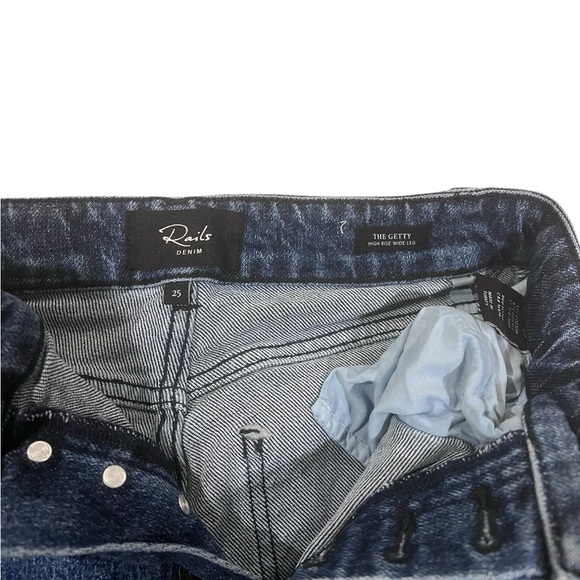 Rails Blue Flare Wide Leg Jeans High-Rise - Picture 7 of 10